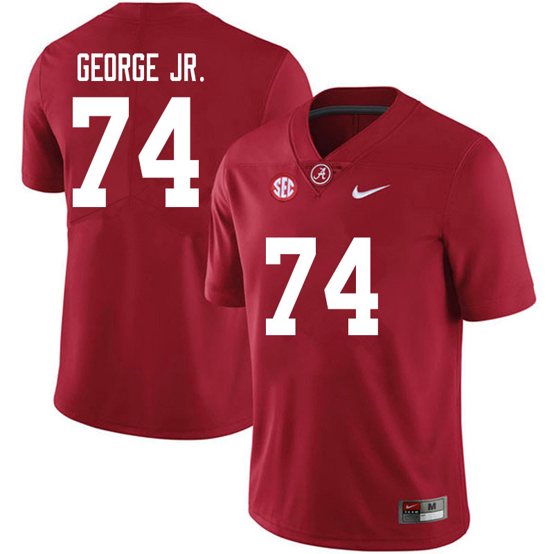 Alabama Crimson Tide Men's Damieon George Jr. #74 Crimson NCAA Nike Authentic Stitched 2020 College Football Jersey NP16G00JC